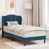  Krevetna konstrukcija s uzglavljem Plava 100 x 200 cm Baršun | shoptok.hr