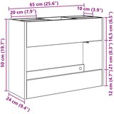  Stalak za kišobran s pohranom Dimljeni hrast 65 x 24 x 50 cm | shoptok.hr