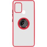 AVIZAR Ovitek z prstanom za Galaxy A21s - hrbtna stran z motno zašcito proti prstnim odtisom, združljivo z magnetnim stojalom - rdeca, (20718730) | Shoptok.si