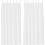 Voile zavjesa 2 kom. Bijelo 260 x 140 cm Poliester | shoptok.hr