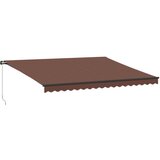 vidaXL Ročno zložljiva tenda z LED rjava 450x350 cm, (21260797) Cene