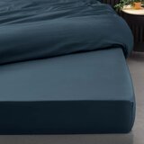 Douceur d intérieur Temno modra napenjalna rjuha iz bombažnega perkala 180x200 cm Percaline – | Shoptok.si