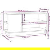 TV ormarić sivi 80 x 35 x 40 5 cm od masivne borovine | shoptok.hr