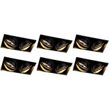 QAZQA Set 6 vgradnih reflektorjev črn GU10 AR111 trimless 2-light - Oneon Cene