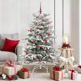 vidaXL Umetno Zložljivo Božično Drevo Bela 150 cm PE in PVC | Shoptok.si