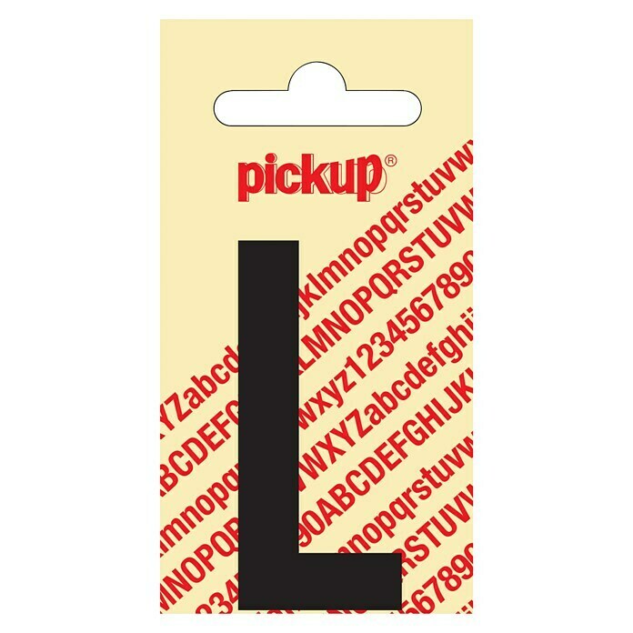 Samolepilni listki (Motiv: L, Črne barve, Višina: 60 mm)