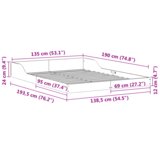 vidaXL Konstrukcija postelje Bela 135 x 190 cm Trdna borovina | Shoptok.si