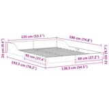 vidaXL krevetna konstrukcija bijelo 135 x 190 cm masivna borovina | shoptok.hr