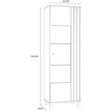 Hom`in vitrina, barve hrasta, peščene barve | Shoptok.si