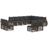  Sjedeća garnitura za vrt 12 kom. Siva i tamno siva poliratan 70 x 62 x 70 cm | shoptok.hr