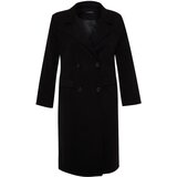 Trendyol Curve Black Pocket Flap Cachet Coat | shoptok.hr
