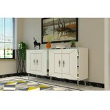 Hanah home komoda arno KB150 white silver Cene