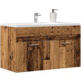 vidaXL omarica za umivalnik starinski les 80x38,5x46 cm inženirski les | Shoptok.si
