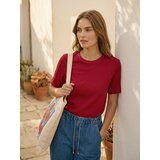 Sinsay Pamučna majica od gustog interlock pletiva | shoptok.hr