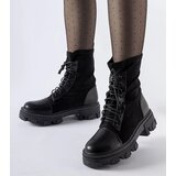 Gemre Black slip-on lace-up Tarces boots | Shoptok.si