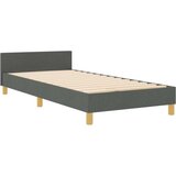 vidaXL Postelja Temno Siva 100x200 cm Tkanina | Shoptok.si