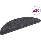  Prostirke za stepenice, samoljepljive, 30 kom, 56x17x3 cm, tamno sive, poluokrugle | shoptok.hr