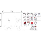 Male kuće Drvena vrtna kućica GLORIA H 445 × 290 cm – bez završnog krovnog pokrova | shoptok.hr
