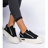 Gemre Black women's fabric platform sneakers Verinos | Shoptok.si