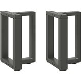vidaXL noge kavne mizice t-oblika 2 kosa antracit 38x25x(42-43) cm | Shoptok.si