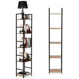 LOFT drvene police za knjige, 5 razina 144,5 x 29 cm