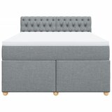  Krevet box spring s madracem svjetlosiva 160x200 cm tkanina | shoptok.hr