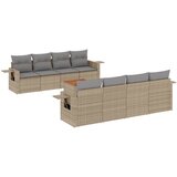  9-dijelni set vrtnih sofa s jastucima bež od poliratana | shoptok.hr