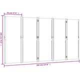 Sobna pregrada s 5 panela svjetlosiva 350x180 cm | Eponuda.com