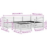  Set vanjskih sofa 5 kom. Prirodna Čvrsto drvo akacije | shoptok.hr