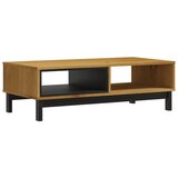 Maison Chic Klubska mizica - kavna mizica - Nizka mizica FLAM 100x50x32,5 cm trdna borovina, (21754070) Cene