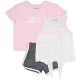 Reebok set za devojcice sorc i dve majice/ roze beli crni Cene
