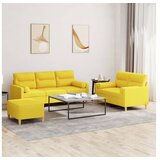 vidaXL 3-dijelni set sofa s jastucima svjetložuti od tkanine Cijene