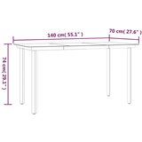  5-dijelni vrtni blagovaonski set crno-sivi od poliratana | shoptok.hr