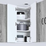 vidaXL Stenska kuhinjska omarica s polico Siva Sonoma 57 x 57 x 80 cm | Shoptok.si