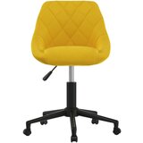 vidaXL Vrtljiv pisarniški stol gorčično rumen žamet, (21377612) | Shoptok.si