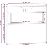  Zamjensko uzglavlje smeđa boja hrasta 107 cm konstruirano drvo i čelik | shoptok.hr