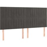  Box spring postelja z vzmetnico LED temno siva 200x200 cm žamet, (20723314) | Shoptok.si