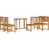  4-dijelni set za blagovanje u vrtu - Čvrsto drvo akacije | shoptok.hr