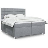 vidaXL Krevet s oprugama i madracem svjetlosivi 200 x 200cm od tkanine Cijene