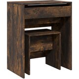 vidaXL Toaletna mizica in stolček dimljen hrast 60x40x113,5 cm, (21416344) | Shoptok.si