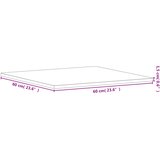 Stolna ploča 60 x 60 x 1,5 četvrtasta od masivne bukovine | shoptok.hr
