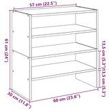 vidaXL Regal za čevlje 2 kosa zložljiva son. hrast 60x30x30,5 cm | Shoptok.si