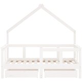  Okvir za dječji krevet s ladicama bijeli 70x140 cm od borovine | shoptok.hr