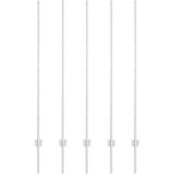  Stup za ogradu 5 pcs Srebrno 140 cm Čelik | shoptok.hr
