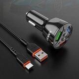 Kaku avtopolnilec KSC-493 3.0 qc s kablom 1m type c - črn | Shoptok.si