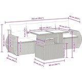 vidaXL 5-dijelni set vrtnih sofa s jastucima poliratan smeđi | shoptok.hr