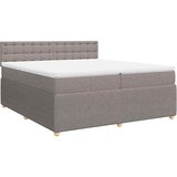  Krevet s oprugama i madracem smeđesivi 200x200 cm od tkanine | shoptok.hr