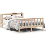 vidaXL Posteljni okvir brez vzmetnice 150x200 cm trdna borovina Cene
