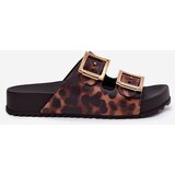 Zaxy Fragrant Women's Slippers With Buckles Leopard Brown | Shoptok.si