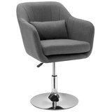 Nesta Delovni vrtljivi stol, nastavljiva višina, poliester videz lana, jeklo, temno siv, 57 x 57 x 77,5–87 cm, (5000494017) | Shoptok.si